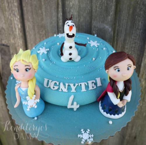 Prancuziškas tortukas Frozen tėma 3