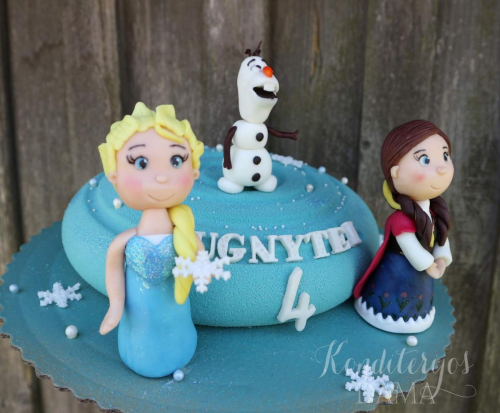 Prancūziškas tortukas Fronzen tėma 2